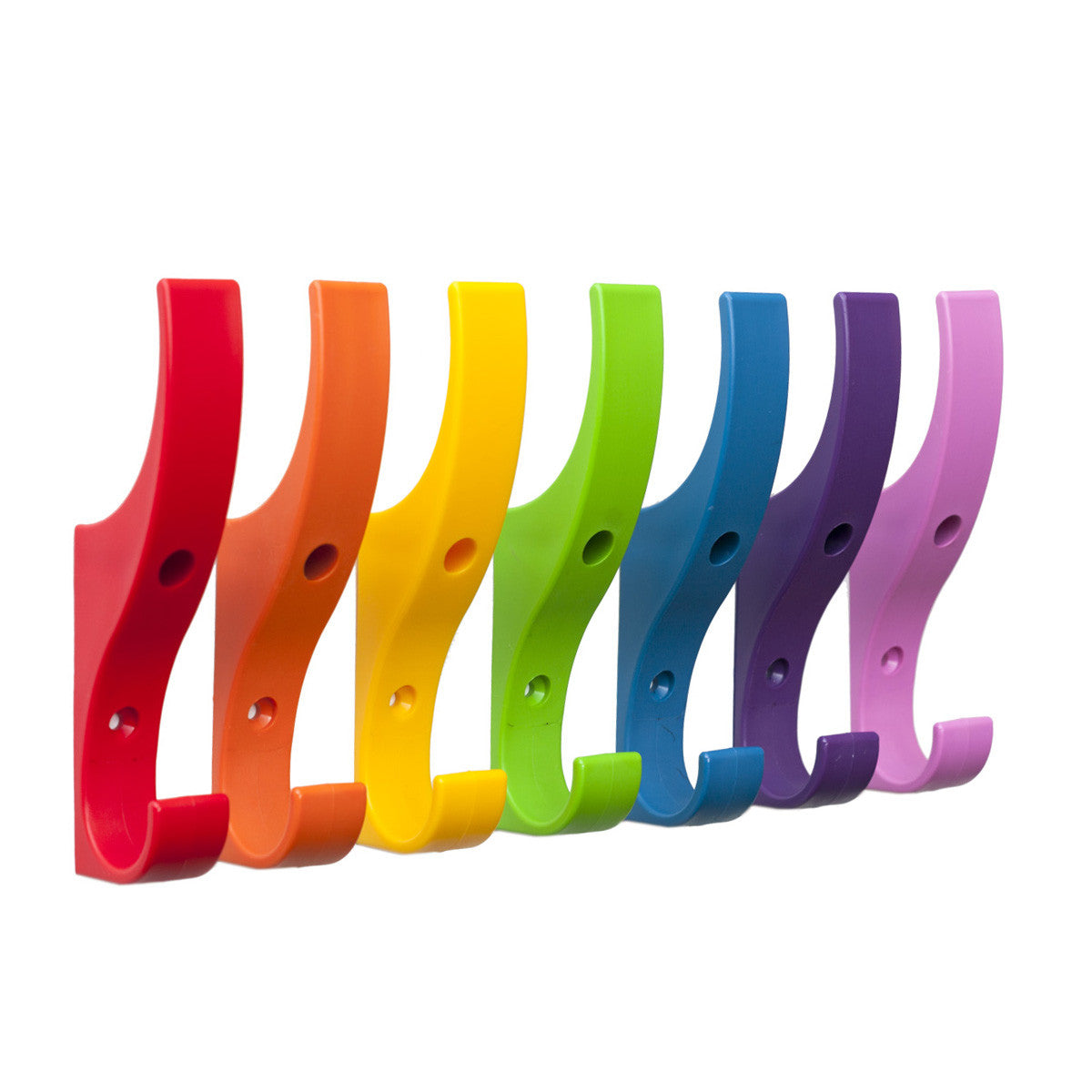 Unbreakable Coat Hooks for Schools - Colourful Toughook Rainbow Pack ...